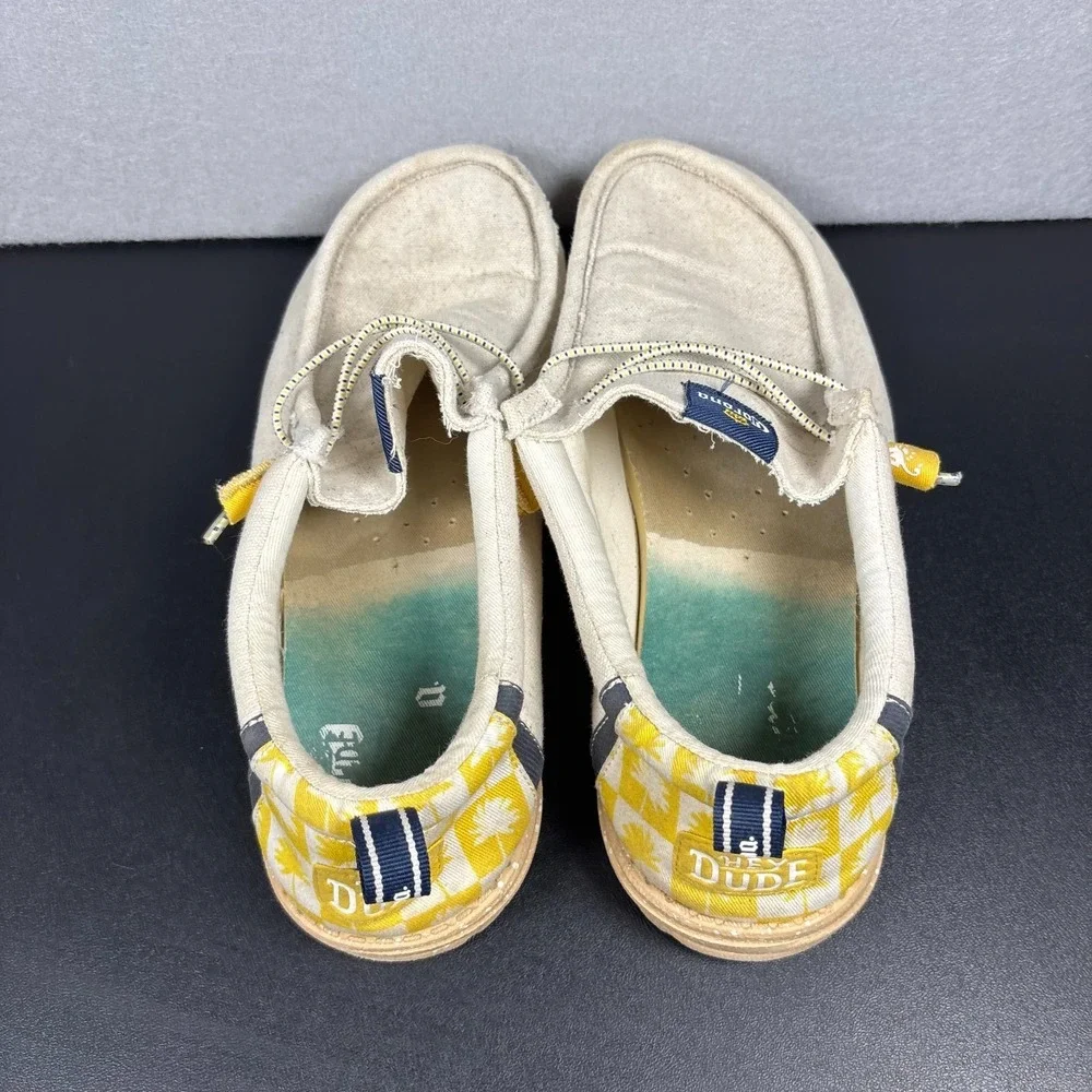 HeyDude x Corona Wally Mens Size 10 Natural White Canvas Slip On Casual Shoes